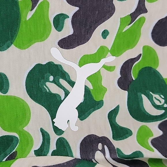 BAPE X Puma ABC Camo FC T-shirt Sz M A Bathing Ape - Picture 3 of 10